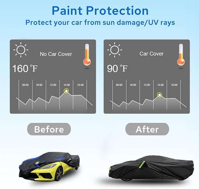 Avecrew for Chevrolet Corvette C3 Car Cover Waterproof All Weather for - Image 7