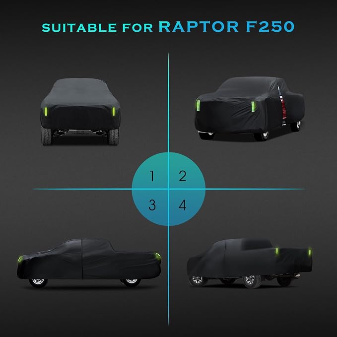 Car Cover Waterproof All Weather,Full Outdoor Pickup Truck Cover Rain UV - Image 8