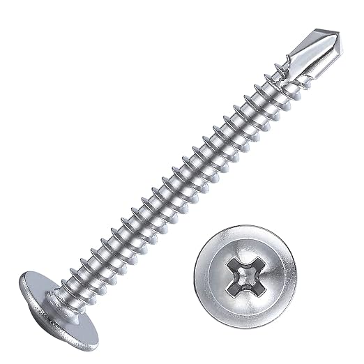Wensilon(200pcs)#8×1-1/4”for Sheet Metal Self-Tapping Screws 410 Stainless - Image 8