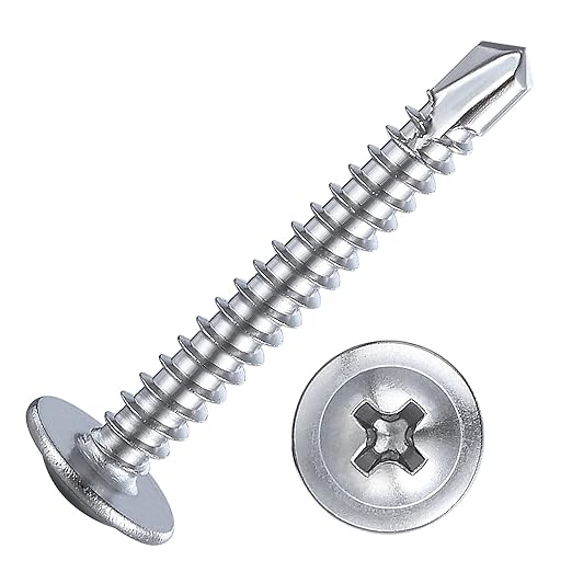 Wensilon(200pcs)#8×1”for Sheet Metal Self-Tapping Screws 410 Stainless Steel - Image 8