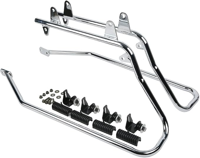 XFMT Vivid Black 5" Stretched Extended Saddlebags Hard Saddle Bags W/Chrome - Image 7