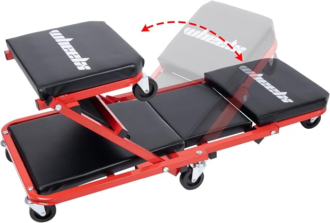 Mechanic Creeper 36 inches 3-in-1 Mode Z Seat 340lbs Capacity, Foldable Garage - Image 9