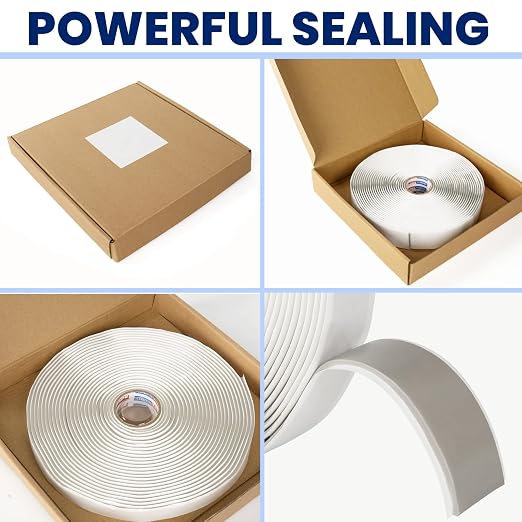 ADHES Premium Butyl Sealant Tape 3/4" x 30 'x 1/8" Gray Butyl Rubber Sealant - Image 7
