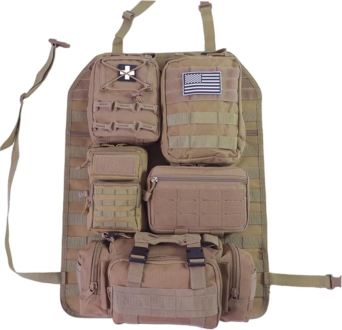 Universal Tactical Seat Back Organizer Vehicle Molle Panel Organizer Storage - Image 9