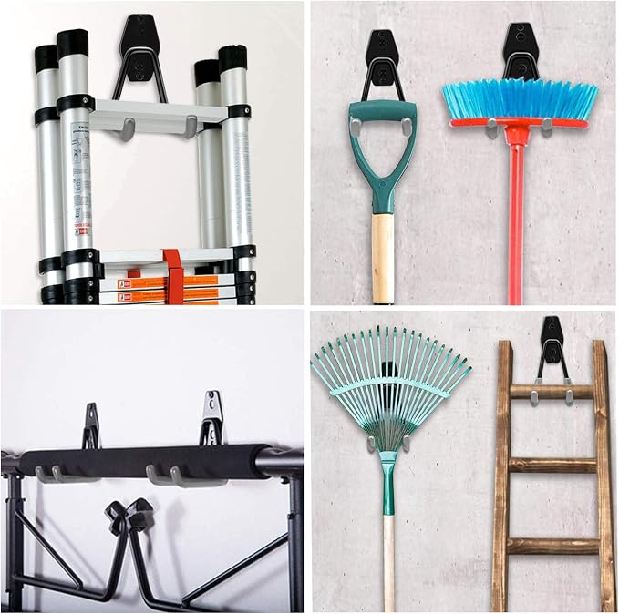 2 Pack Garage Storage Utility Hooks,Garage Garden Tool Organizer,Steel Wall - Image 7