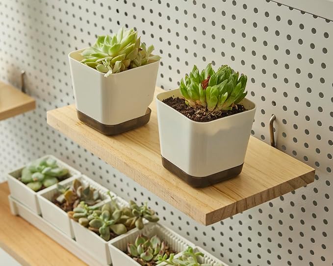 Shelves for PegBoard, Pine Wooden Pegboard Shelf Wall Organizer, Wooden Board - Image 8