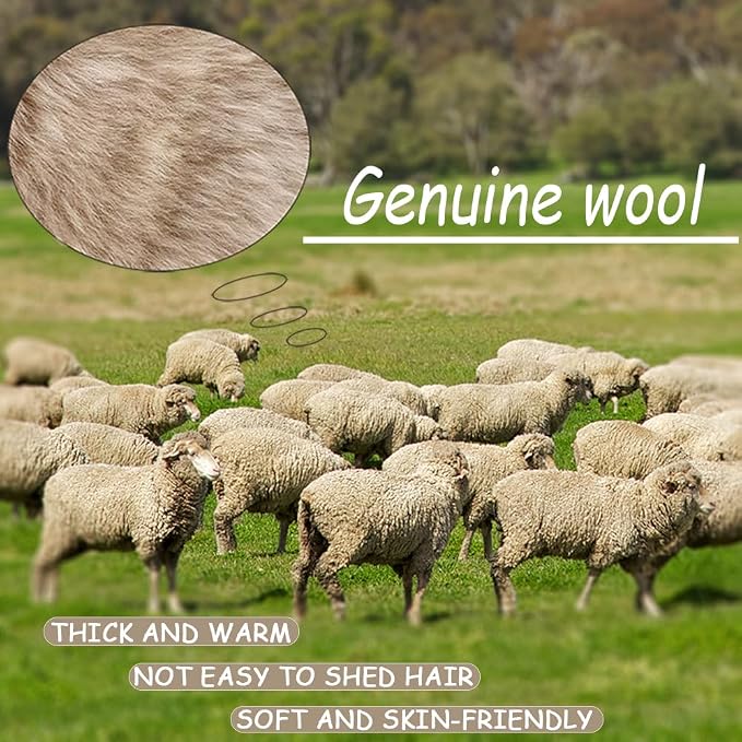 Genuine Wool Car Seat Cushion Comfort Style,Adorable Sheep Shaped Cushion - Image 6