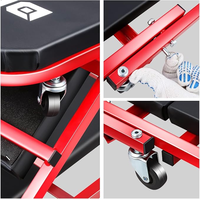 DNA MOTORING TOOLS-00186 40 Inches 2 IN 1 Rolling Folding Car Creeper/Seat - Image 6
