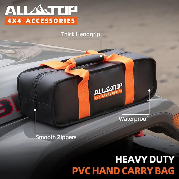 ALL-TOP Kinetic Recovery Rope Kit w/ 2 Soft Shackles, 1in x 30ft, Heavy Duty - Image 6