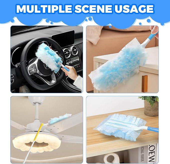 Duster Refills Compatible with Swiffer Heavy Duty Duster Refill, 1 Handle+10 - Image 7