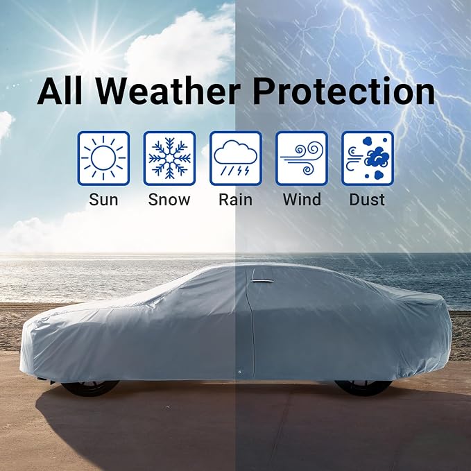 iCarCover Premium Car Cover for 1971-1976 Chevy Impala Wagon Heavy Duty - Image 9
