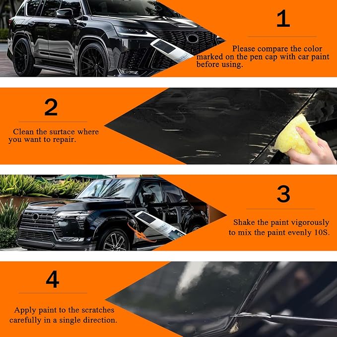Cloudburst Gray Touch Up Paint for Lexus, Car Paint Pen Scratch Repair - Image 6