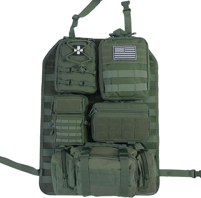 Universal Tactical Seat Back Organizer Vehicle Molle Panel Organizer Storage - Image 8