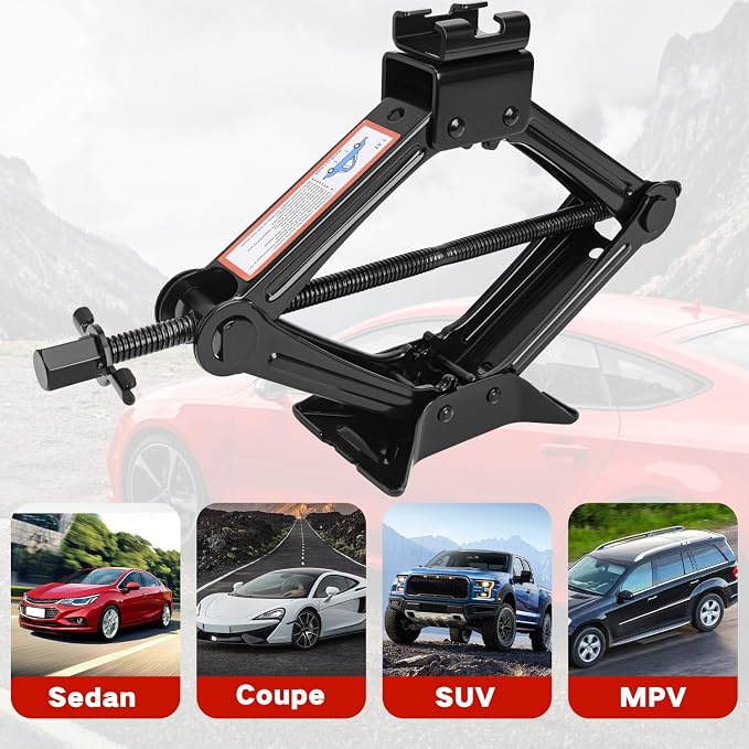 Scissor Car Jack 1.5Ton(3306lbs) Tire Changing Kit - Image 7
