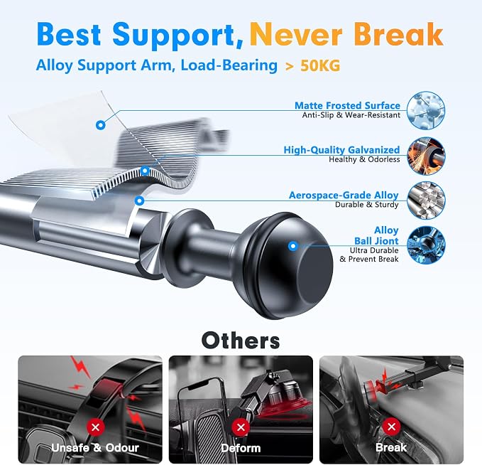 isuke for MagSafe Car Mount, Aluminum Alloy Magnetic Phone Holder for Car - Image 6