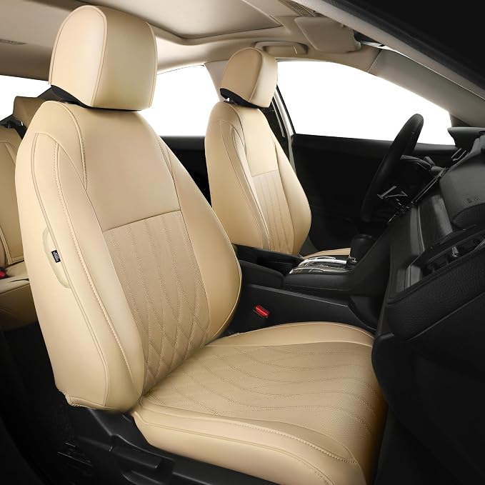 Seat Covers for Honda Civic Sedan LX 2016 2017 2018 2019 2020 2021, Faux - Image 8
