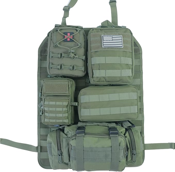 Universal Tactical Seat Back Organizer Vehicle Molle Panel Organizer Storage - Image 8