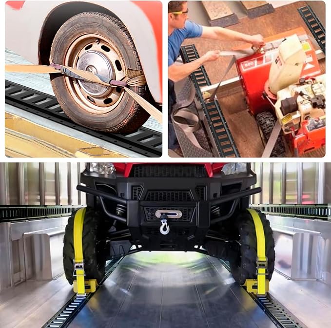E Track 4'(4 Pack) with Powder-Coated Steel Trailer Tie Down - Image 6