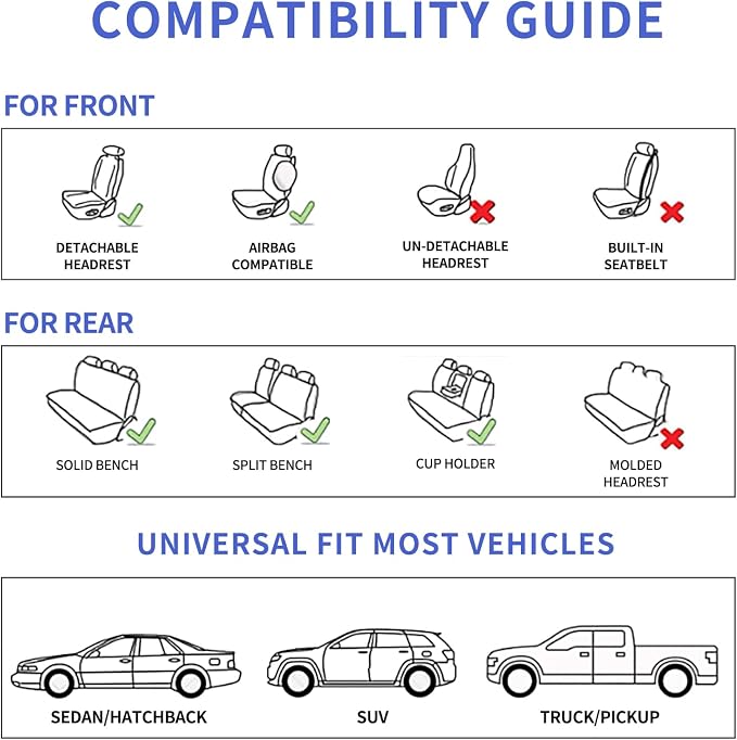 Car Seat Covers, Breathable and Waterproof Faux Leather Automotive Seat Covers - Image 7