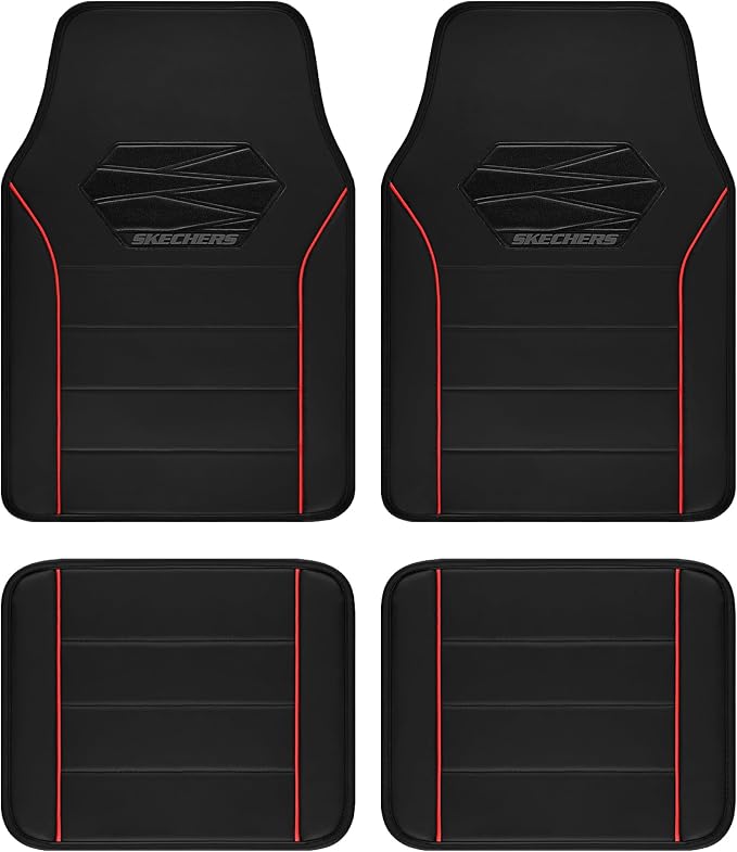 Skechers Memory Foam Car Mats, Leather Piping Floor Mats - Image 8