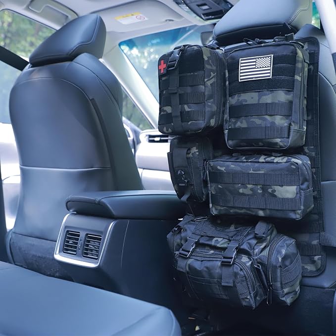 Universal Tactical Seat Back Organizer Vehicle Molle Panel Organizer Storage - Image 8