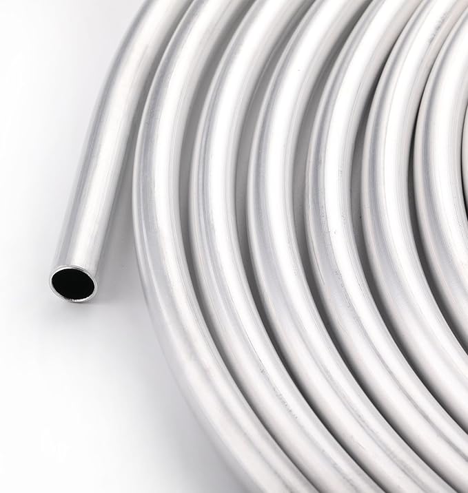 1/2" OD Aluminum Hard Fuel Line Hardline Tube Tubing Coil 16 Feet Roll - Image 3