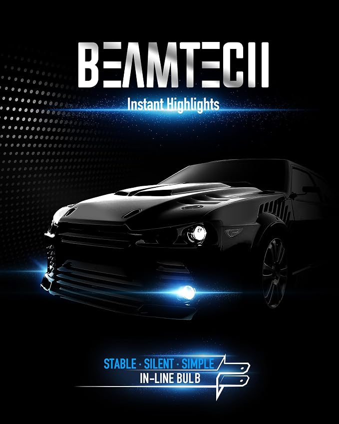BEAMTECH H4 Bulb, Fanless In Line 9003 Fog Light Bulb 6500K Xenon White Fog - Image 9