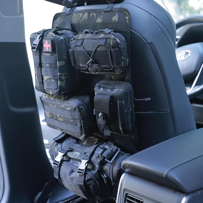 Universal Tactical Seat Back Organizer Vehicle Molle Panel Organizer Storage - Image 8