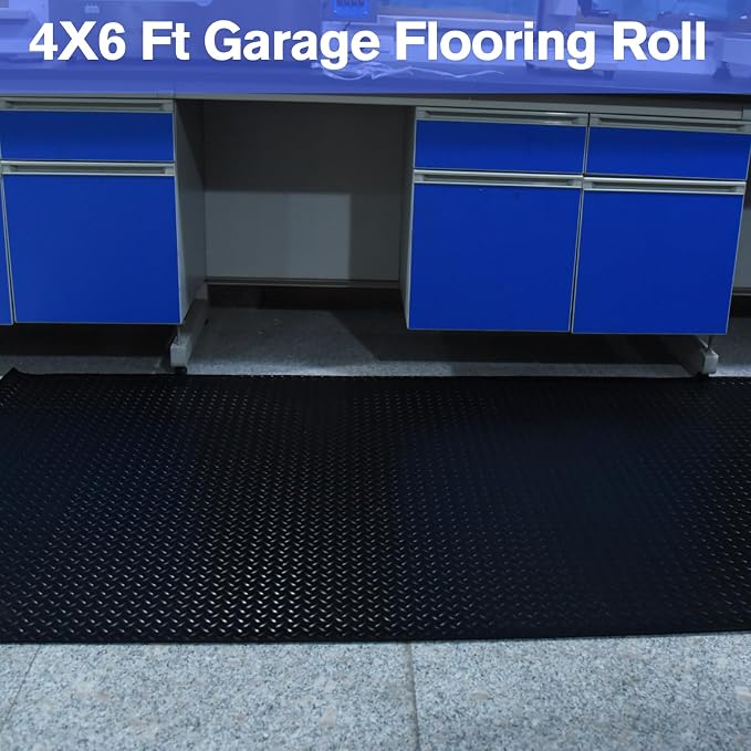 4X6 FT Garage Floor Mat, 2.5 Inch Thickened Diamond Plate Flooring Roll - Image 7