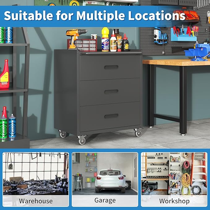 Metal Tool Cabinet, Garage Storage Cabinet System, Wall Cabinet & Locking - Image 7