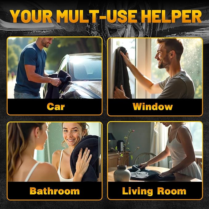 Microfiber Towels for Cars, 3 Pack Dual Sided Drying Towels Car Detailing, - Image 7