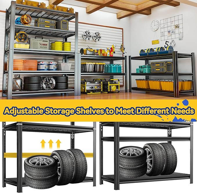 Garage Shelving, Heavy Duty 5-Tier Wire Shelving Unit - Image 7