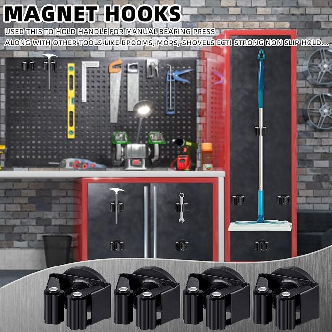 20 Pcs Magnetic Mop Broom Holder Movable Magnetic Broom Holder Rack, Anti Slip - Image 5