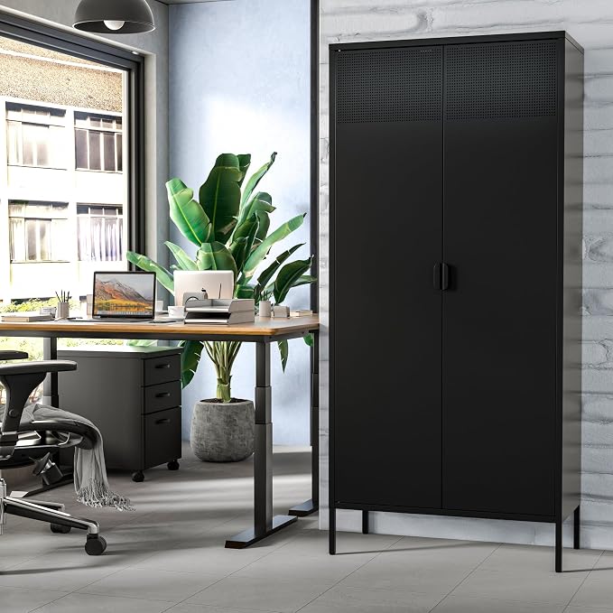 Metal Storage Cabinets with Adjustable Shelves,Pantry Kitchen Storage - Image 5