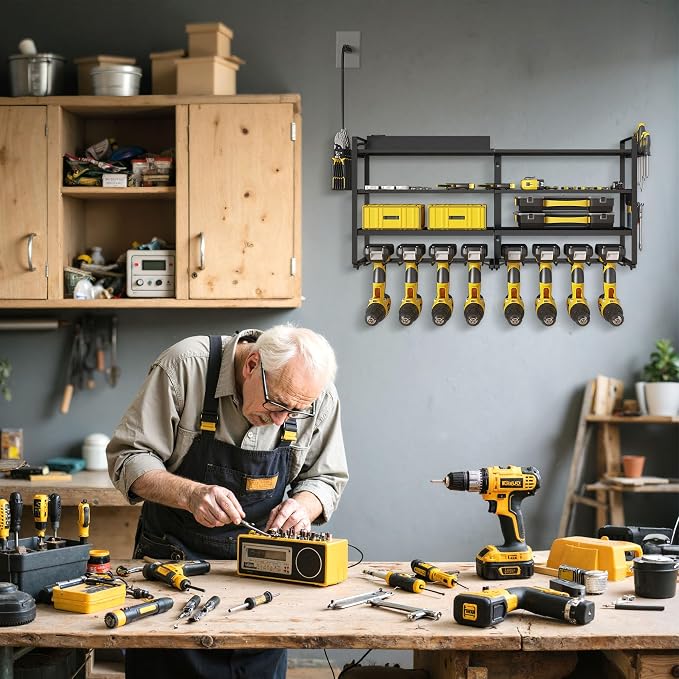 Heavy Duty 4-Layer Power Tool Organizer Wall Mount - Image 7