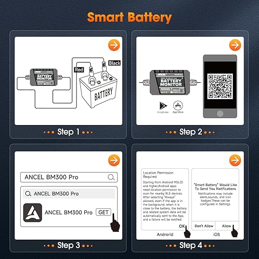 ANCEL BM300 Pro 6V 12V 24V Battery Monitor - Image 8