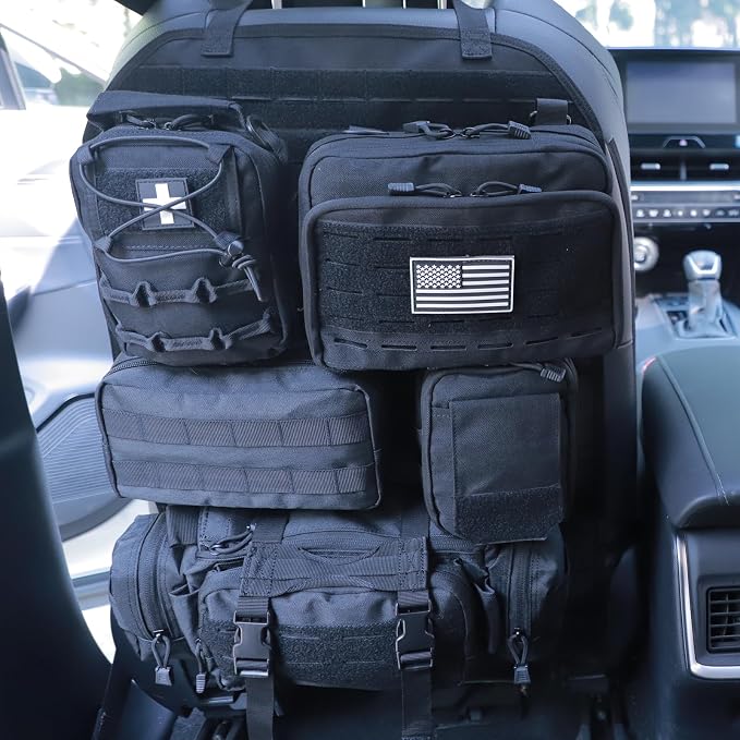 Universal Tactical Seat Back Organizer Vehicle Molle Panel Organizer Storage - Image 8