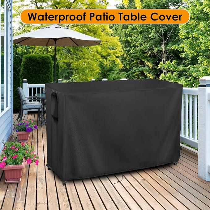 Kingling Outdoor Table Cover for Outdoor Bar Table, 78 Inch Waterproof Patio - Image 7