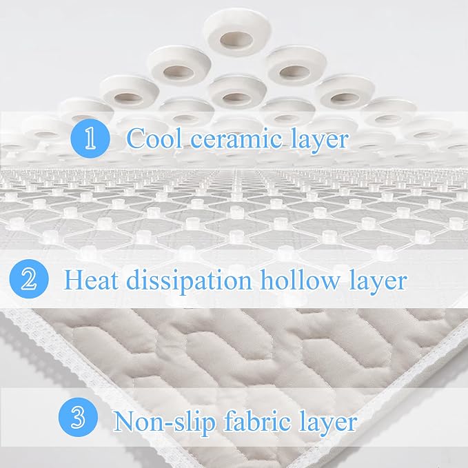 HOMREST Beaded Car Seat Cushion 19x19 Massage Ceramic Seat Cover - Image 9