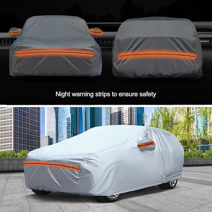 KEYOOG Fit for 164"-178" Length SUVs, 6-Layer Full Car Cover is All-Weather - Image 7