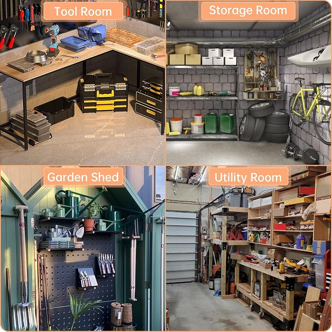 8X8FT Outdoor Metal Storage Shed, Lockable Weatherproof Garden Shed - Image 8
