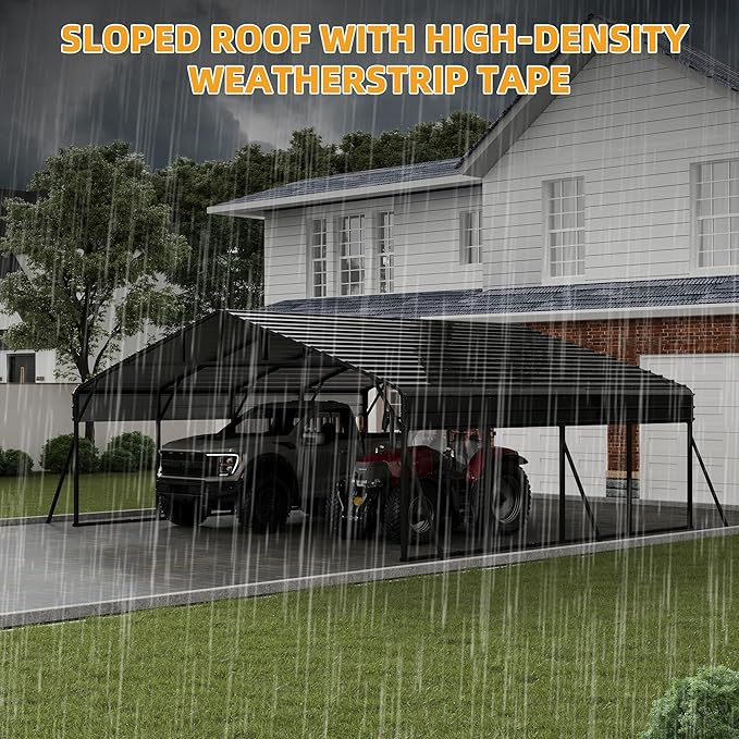 20' x 20' Heavy Duty Metal Carport - Image 7