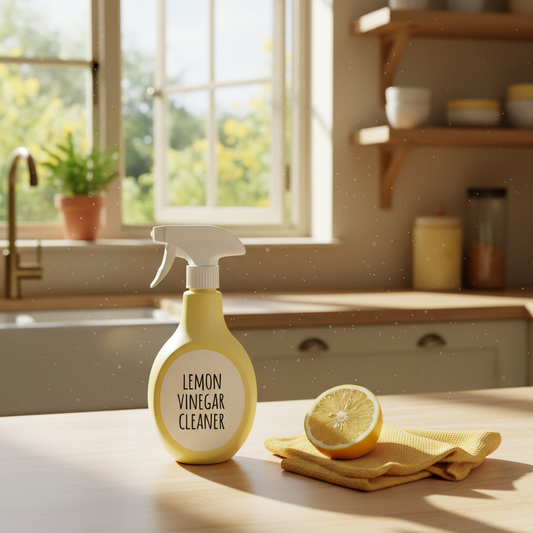Solving a Dirty House or a Dingy Kitchen? Telling Two Lemon Vinegar All Purpose Cleaning Spray Problems Apart by Surface Type