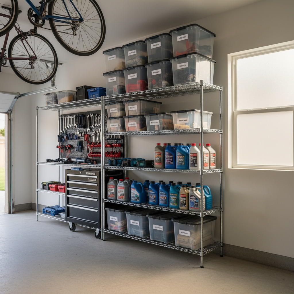 Open Wire Shelving vs. Solid Shelves in the Garage: What the Chrome Starter Setup Gets Right