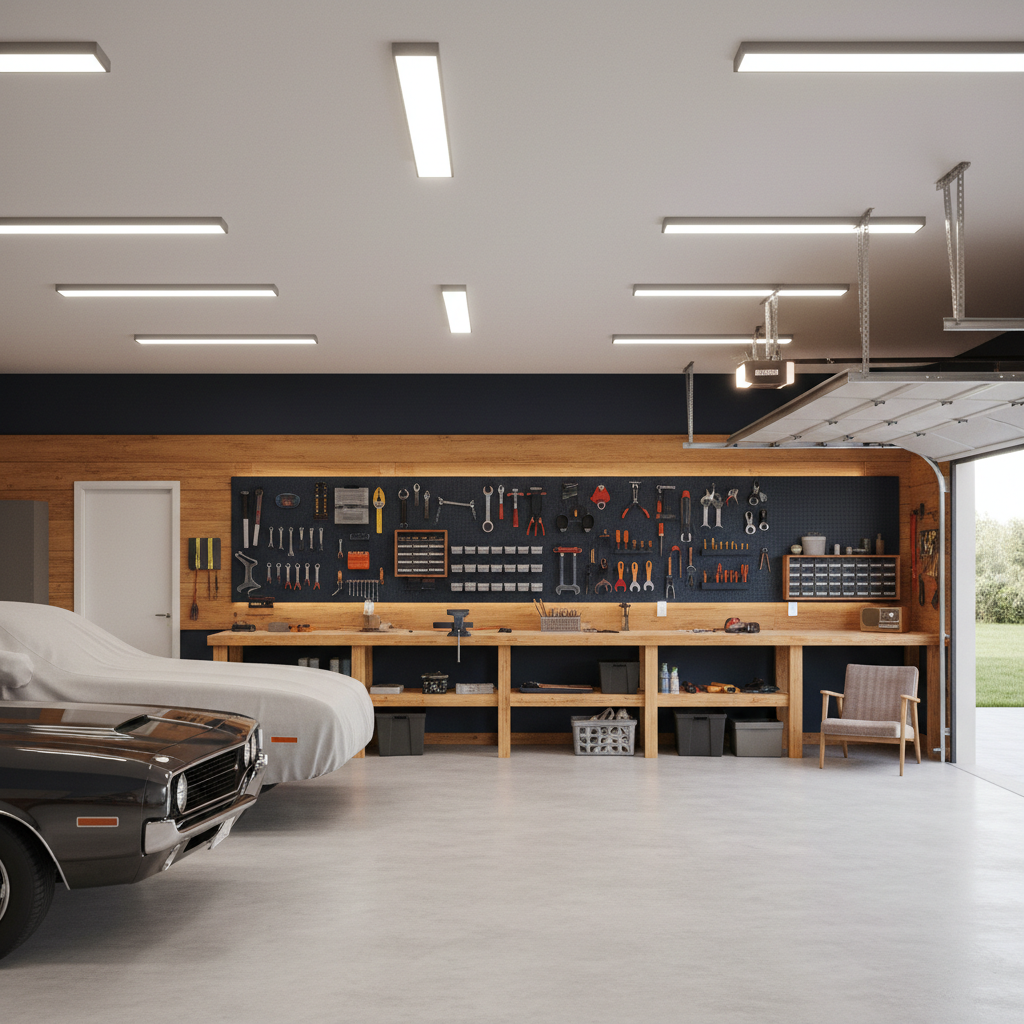 Shadow Zones, Eye Strain, and Wasted Space — How to Plan a Real LED Shop Light Garage Workshop Upgrade