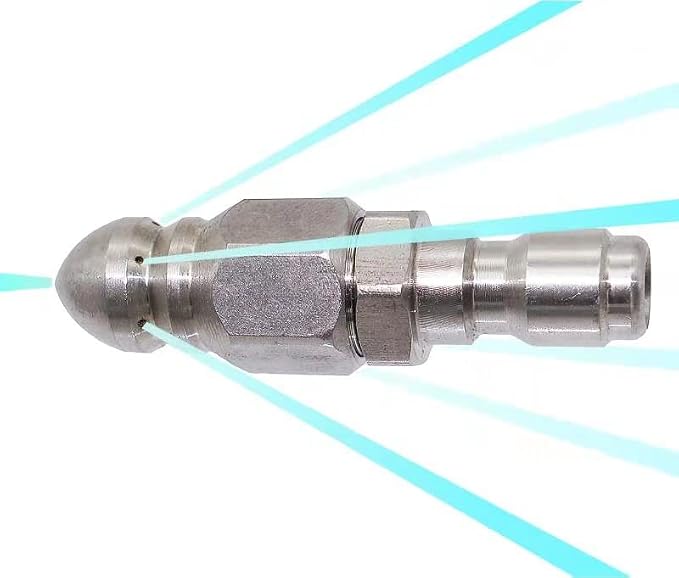Pressure Washer Sewer Jetter Nozzle by MIZORLIE