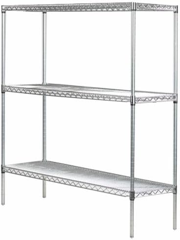 Omega 12" Deep x 48" Wide x 74" High 3 Tier Gray Starter Shelving Unit by OmegaProductsCorporation