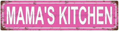 MAMA'S KITCHEN Space Vintage Metal Tin Street Sign Bar Cafe Garage Cave Home by Unknown