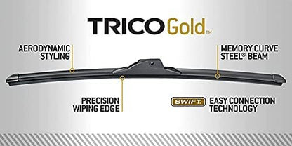 TRICO Gold™ 20 & 20 Inch Pack of 2 Automotive Replacement Windshield Wiper - Image 6