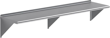 AmGood 72" Long X 18" Deep Stainless Steel Wall Shelf | NSF Certified | by AmGood